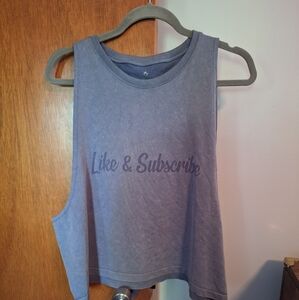 Aerie Offline Women's Tank Top - Blue Size L Like And Suscribe